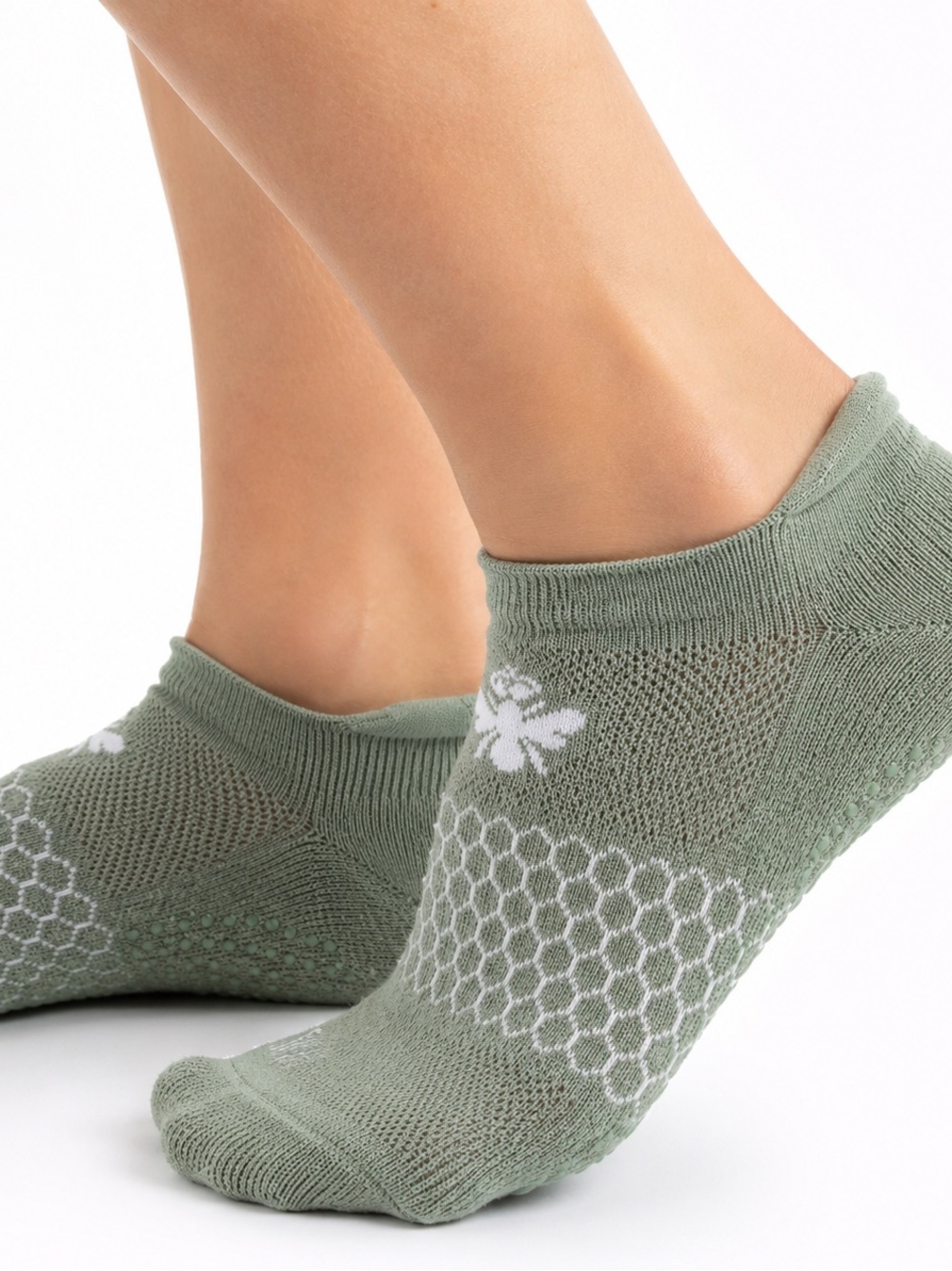 Bombas Women's Gripper Ankle Socks Sage Green Size M NWT